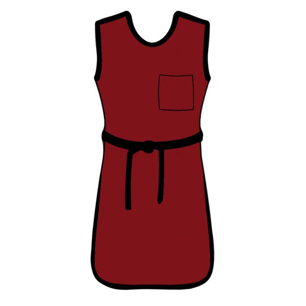 AliMed Grab 'n Go Tie Aprons Tie Apron, Lightweight Lead, Burgundy, X-Large - 937213
