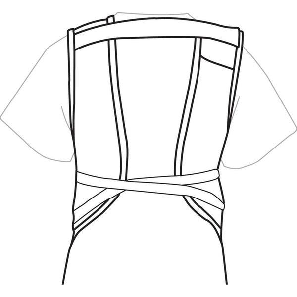 AliMed Grab 'n Go Tie Aprons Tie Apron, Lightweight Lead, Navy, Small - 937210