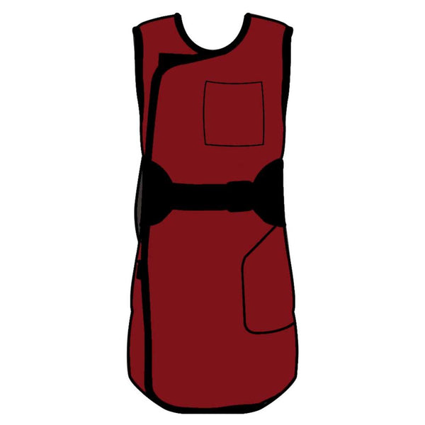 AliMed Grab 'n Go Coat Aprons Coat Apron, Lead-free, Burgundy, X-Large - 937233