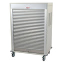 MedStorMax Short Double Column Carts Short Double Column Cart, Tambour Door, Mauve - 937358/NA/NA/MAUVE
