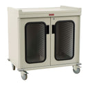 MedStorMax Short Double Column Carts Short Double Column Cart, Tambour Door, Navy - 937358/NA/NA/NAVY