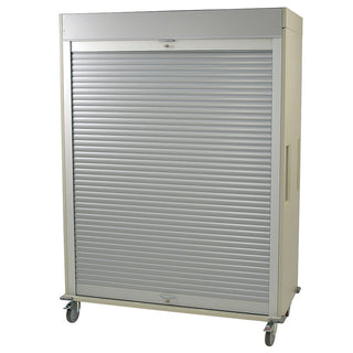 MedStorMax Triple Column Cart Triple Column Cart, Tambour Door, Burgundy - 937376/NA/NA/BURG