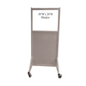 Alimed Phillips Safety Mobile Lead Glass Barriers Mobile Leaded Barrier, 72"W x 36"H Window, 2.0 mmPb - 937592
