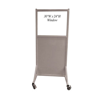 Alimed Phillips Safety Mobile Lead Glass Barriers Mobile Leaded Barrier, 30"W x 24"H Window, 2.0 mmPb - 937588