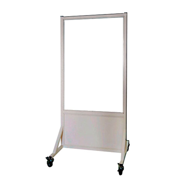 Alimed Phillips Safety Mobile Lead Glass Barriers Mobile Leaded Barrier, 48"W x 36"H Window, 2.0 mmPb - 937591