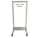 Alimed Phillips Safety Mobile Lead Glass Barriers Mobile Leaded Barrier, 30"W x 48"W Window, 2.0 mmPb - 937589