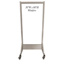 Alimed Phillips Safety Mobile Lead Glass Barriers Mobile Leaded Barrier, 30"W x 60"H Window, 2.0 mmPb - 937590