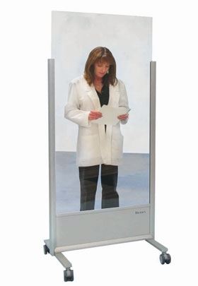 Biodex Clear-Lead Acrylic Mobile X-Ray Barriers Barrier, Clear-Lead, Full Window, 60"H x 30" - 937628