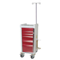 Harloff Narrow MRI Cart with Emergency Pkg., Breakaway Lock 7-Drawer Narrow MRI Cart w/Emergency Pkg., Breakaway Lock, Mauve - 937721/NA/NA/MAUVE