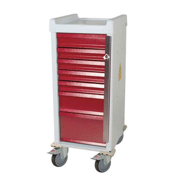 Harloff Narrow MRI Cart, Breakaway Lock 6-Drawer Narrow MRI Cart, Breakaway Lock, Navy - 937718/NA/NA/NAVY