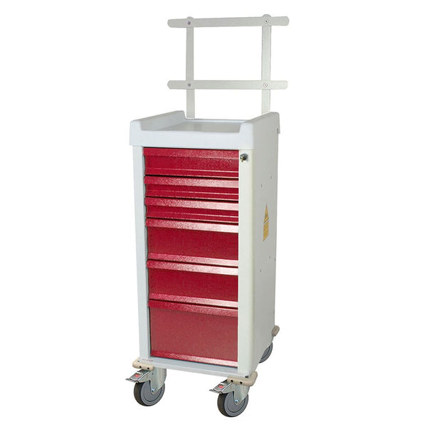 Harloff Narrow MRI Cart with Anesthesia Pkg., Key Lock 7-Drawer Narrow MRICart w/Anesthesia Pkg., Key Lock, Navy - 937725/NA/NA/NAVY