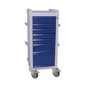 Alimed Harloff Narrow MRI Cart, Key Lock 7-Drawer Narrow MRI Cart, Key Lock, Hammer Grey - 937724/NA/NA/HMGY