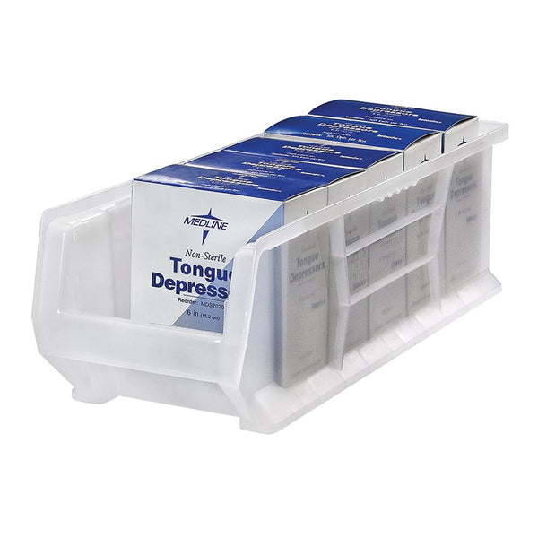 Quantum Clear-View Ultra Stack and Hang Bins Clear-View Bin, 14-3/4"W x 8-1/4"H x 7"D, cs/12 - 937755