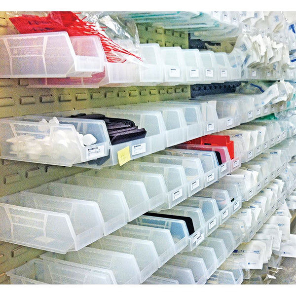 Quantum Clear-View Ultra Stack and Hang Bins Clear Mobile Bin, 18"W x 16-1/2"H x 11"D, cs/3 - 937764