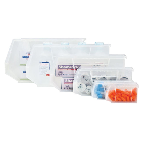 Quantum Clear-View Ultra Stack and Hang Bins Clear-View Bin, 18" x 7" x 8-1/4", 6/cs - 960526