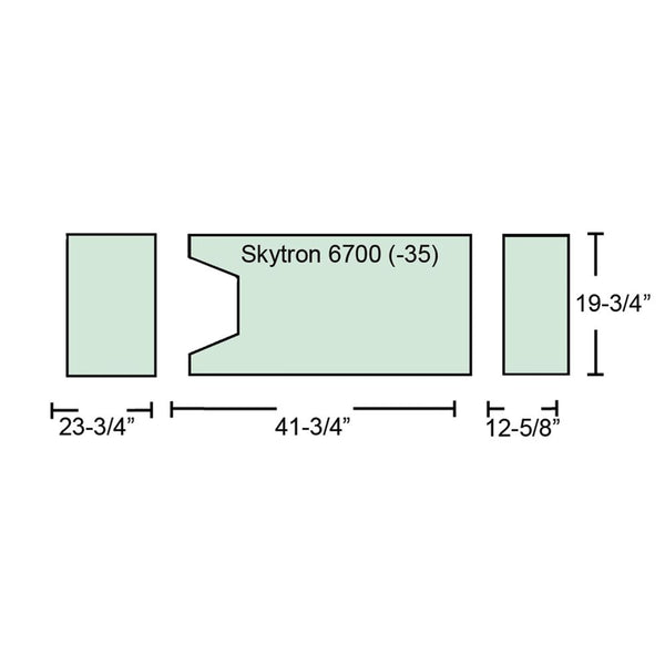 Alimed Gel Anti-Shear Support Surfaces for Skytron Tables Support Surface Set for Skytron Model 5001/6001/6005, Gel-Topped - 937108