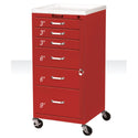 Harloff Mini-Line 6-Drawer Basic Emergency Cart Mini 6-Drawer Basic ER Cart,  Hammer Blue - 938297/NA/NA/HAMBLUE