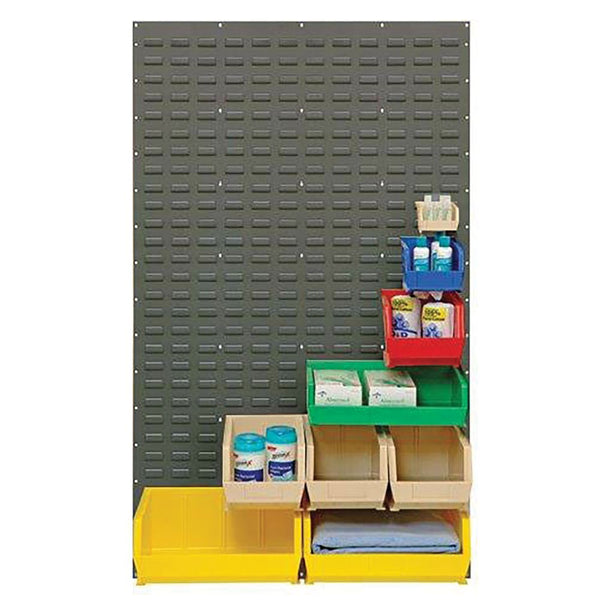 Quantum Solid Louvered Panels Solid Louvered Panel, 48"W x 19"H, Grey - 938353