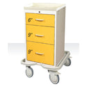 AliMed Mini Series 3-Drawer Isolation Tower, Stainless Steel, Key Lock Mini 3-Drawer Isolation Tower, Stainless Steel, Two-Tone Yellow - 938375/YEL/TT