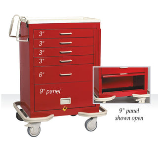 AliMed Standard Series 5-Drawer Emergency Cart with Panel Standard 5-Drawer ER Cart w/Panel, Solid Beige - 938379/BEI/SO