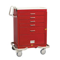AliMed Standard Series 5-Drawer Emergency Cart with Panel Standard 5-Drawer ER Cart w/Panel, Two-Tone Slate Blue - 938379/SBL/TT