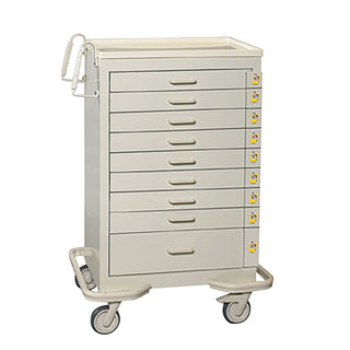 AliMed Standard Series 9-Drawer Emergency Cart Standard 9-Drawer ER Cart, Two-Tone Dark Blue - 938380/DBL/TT