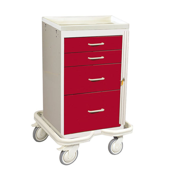 AliMed Mini Series 4-Drawer Emergency Tower Mini 4-Drawer ER Tower, Solid Beige - 938383/BEI/SO
