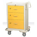 AliMed Standard Series 3-Drawer Isolation Cart, Key Lock Standard 3-Drawer Isolation Cart, Key Lock, Two-Tone Yellow - 938393/YEL/TT
