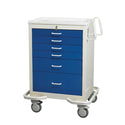 AliMed Standard Series 6-Drawer Anesthesia Cart, Key Lock, 27" Vertical Drawer Space Standard 6-Drawer Anesthesia Cart, Key Lock, Two-Tone Beige - 938395/BEI/TT