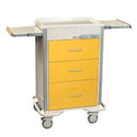 AliMed Select Series 3-Drawer Isolation Cart, Push-Button Lock Select 3-Drawer Isolation Cart, Push-Button Lock, Two-Tone Red - 939338/RED/TT
