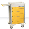 AliMed Select Series 4-Drawer Isolation Cart, Key Lock Select 4-Drawer Isolation Cart, Key Lock, Two-Tone Slate Blue - 938452/SBL/TT