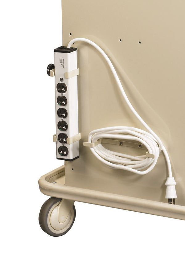 AliMed Cart Accessory, Six-Outlet Strip and Cord Wrap 6-Outlet Strip, Std./Wide Series - 935973