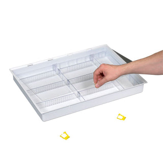AliMed Cart Accessory, Full Drawer Tray with Clear Lid and Lock Divider Set for Drawer Tray - 938482