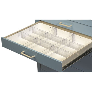 AliMed Cart Accessory, Full Drawer Tray w/Dividers/Ampule Holders/Rails Full Drawer Tray, 6 Dividers and 2 Rails, Select, Std./Wide - 938504