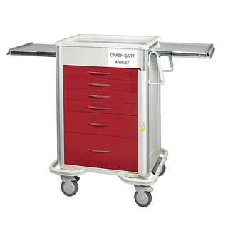 AliMed Select Series 6-Drawer Emergency Cart, 27" Drawer Space Select 6-Drawer ER Cart, Solid Dark Blue - 938562/DBL/SO
