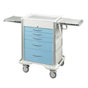AliMed Select Series 5-Drawer Cart, Push-Button Lock Select 5-Drawer Cart, Push-Button Lock, Solid Slate Blue - 938439/SBL/SO