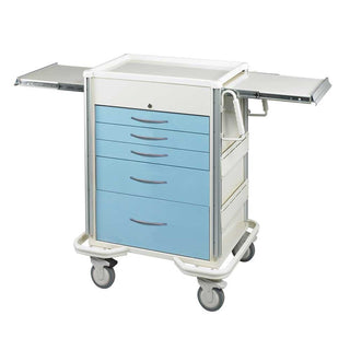 AliMed Select Series 5-Drawer Cart, Push-Button Lock Select 5-Drawer Cart, Push-Button Lock, Solid Beige - 938439/BEI/SO