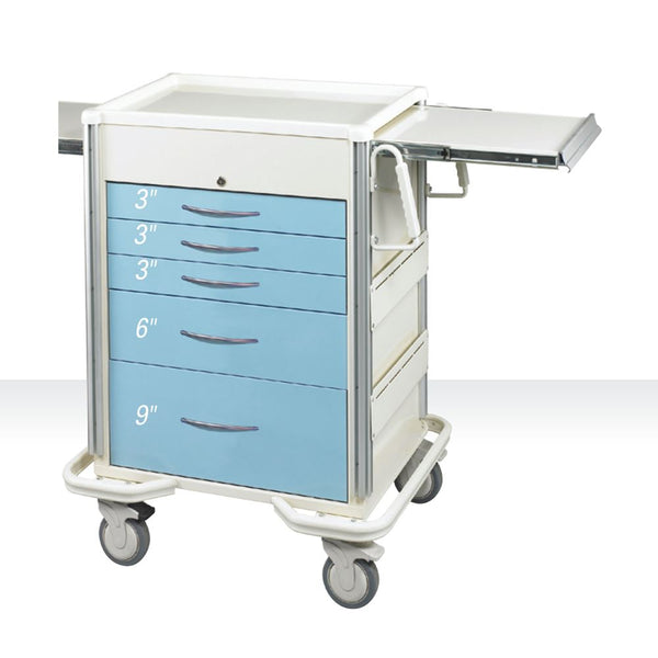 AliMed Select Series 5-Drawer Cart, Key Lock Select 5-Drawer Cart, Key Lock, Two-Tone Beige - 938563/BEI/TT