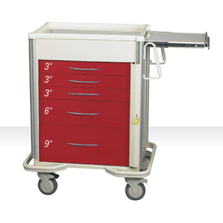 AliMed Select Series 5-Drawer Emergency Cart Select 5-Drawer ER Cart, Two-Tone Yellow - 938566/YEL/TT