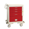 AliMed Standard Series 4-Drawer Emergency Cart with Panel Standard 4-Drawer ER Cart w/Panel, Solid Slate Blue - 938567/SBL/SO