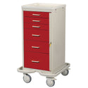AliMed Mini Series 6-Drawer Emergency Tower Mini 6-Drawer ER Tower, Solid Red - 938630/RED/SO
