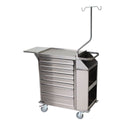 Alimed Harloff 8-Drawer Cast Cart w/o Top Storage 8-Drawer Cast Cart, No Top Storage, Key Lock, Hammer Grey - 938712/HMGY/NA