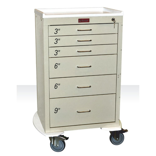Harloff Mini24 6-Drawer Anesthesia Cart, Proximity Lock Mini24 6-Drawer Anesthesia Cart, Proximity Lock, Light Grey - 938727/LGRY/NA