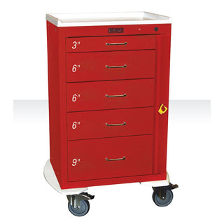 Harloff Mini24 5-Drawer Deluxe Emergency Cart Mini24 5-Drawer Deluxe ER Cart, Hammer Blue - 938736/HMBL/NA