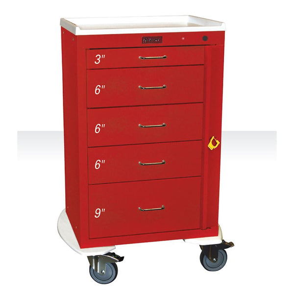 Harloff Mini24 5-Drawer Deluxe Emergency Cart Mini24 5-Drawer Deluxe ER Cart, Yellow - 938736/YEL/NA