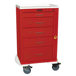 Harloff Mini24 5-Drawer Deluxe Emergency Cart Mini24 5-Drawer Deluxe ER Cart, Burgundy - 938736/BUR/NA
