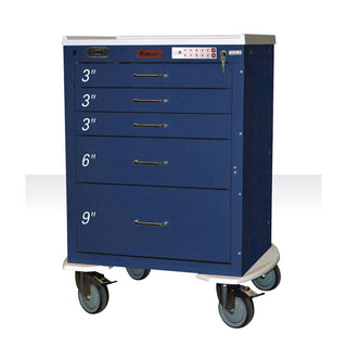 Harloff Mini24 5-Drawer Anesthesia Cart, Key Lock Mini24 5-Drawer Anesthesia Cart, Key Lock, Light Grey - 938741/LGRY/NA