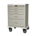 Harloff Mini24 5-Drawer Anesthesia Cart, Electronic Lock Mini24 5-Drawer Anesthesia Cart, Electronic Lock, Hammer Green - 938743/HMGN/NA