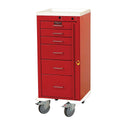 Harloff Mini-Line 6-Drawer Deluxe Emergency Cart Mini 6-Drawer Deluxe Cart w/ER Pkg., Light Grey - 938296/NA/NA/LTGREY
