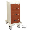 AliMed Mini Series 4-Drawer Wood-Look Tower Cart Mini 4-Drawer Wood-Look Tower Cart, Key Lock, Pine - 938860/LGT/TT